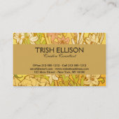 アルフォンスミュシャアールヌーボーユリ花 名刺 (裏面)