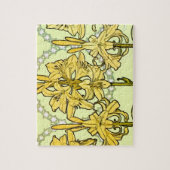 アルフォンスミュシャアールヌーボーリリーパターン ジグソーパズル (縦)