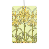 アルフォンスミュシャアールヌーボーリリー模様クラシック カーエアーフレッシュナー (正面)