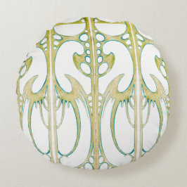 アルフォンスミュシャアールヌーボー抽象芸術アート ラウンドクッション