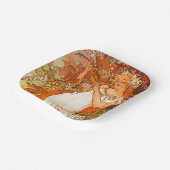 アルフォンスミュシャアールヌーボー春 ペーパープレート (傾斜あり)