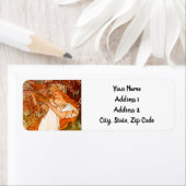 アルフォンスミュシャアールヌーボー春 ラベル (インサイチュ)