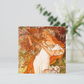 アルフォンスミュシャアールヌーボー春 招待状 (スタンド正面)