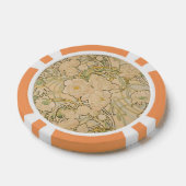 アルフォンスミュシャアールヌーボー牡丹植物芸術 ポーカーチップ (シングル)