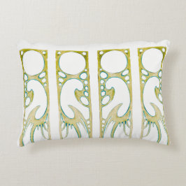 アルフォンスミュシャアールヌーボー装飾枠ストライプ アクセントクッション