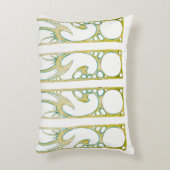 アルフォンスミュシャアールヌーボー装飾枠ストライプ アクセントクッション (正面(垂直))