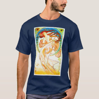アルフォンスミュシャアールヌーボー Tシャツ