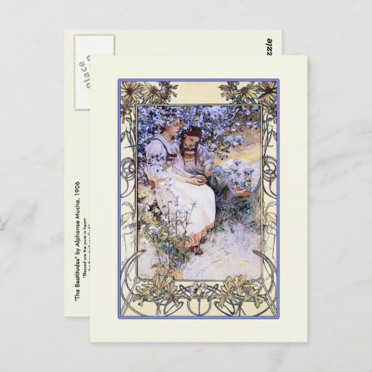 アルフォンスミュシャイラストレーション:ザ・ベイティトゥデス ポストカード (正面/裏面)