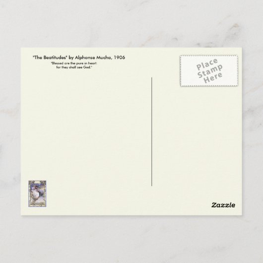 アルフォンスミュシャイラストレーション:ザ・ベイティトゥデス ポストカード (裏面)