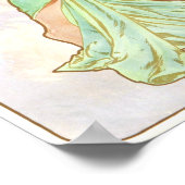 アルフォンスミュシャウィンターヴィンテージアールヌーボー絵画ズ ポスター (角)