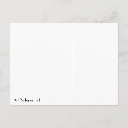 アルフォンスミュシャウィンターヴィンテージアールヌーボー絵画ズ ポストカード (裏面)