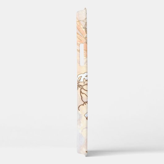 アルフォンスミュシャウィンターヴィンテージアールヌーボー絵画ズ Case-Mate iPhoneケース (裏面 / 右)