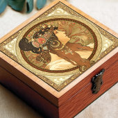 アルフォンスミュシャウーマンポートレートアールヌーボーヴィンテージ タイル