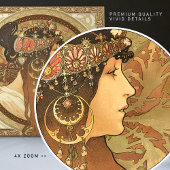 アルフォンスミュシャウーマンポートレートアールヌーボーヴィンテージ タイル