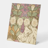 アルフォンスミュシャエレガントアールヌーボースターズカメリア 台座サイン (正面)