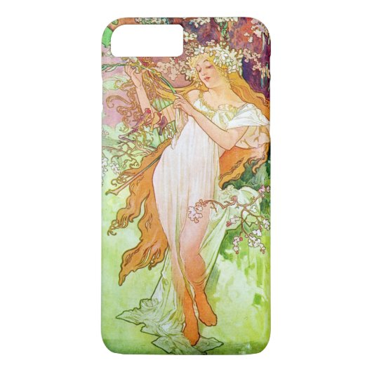 アルフォンスミュシャガールインガーデン Case-Mate iPhoneケース (裏面)
