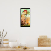 アルフォンスミュシャガールズバイザポンド ポスター (キッチン)