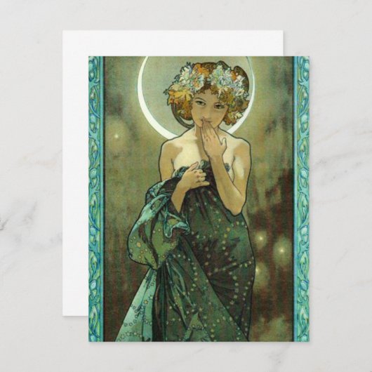 アルフォンスミュシャクレアドゥルネ招待状 招待状 (正面/裏面)