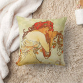 アルフォンスミュシャサマーピロー クッション (ブランケット)