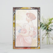 アルフォンスミュシャサマー 便箋 (スタンド正面)