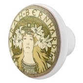 アルフォンスミュシャサラ・ベルンハルトアールヌーボーヴィンテージ セラミックノブ (右)