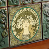 アルフォンスミュシャサラ・ベルンハルトアールヌーボーヴィンテージ タイル