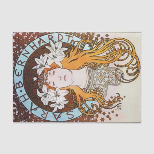 アルフォンスミュシャサラ・ベルンハルトヴィンテージアールヌーボー 薄葉紙 (正面)