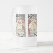 アルフォンスミュシャサロンデセントマグ フロストグラスビールジョッキ (正面左)