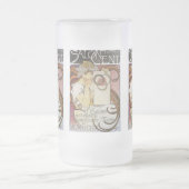 アルフォンスミュシャサロンデセントマグ フロストグラスビールジョッキ (中央)