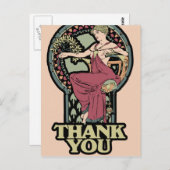 アルフォンスミュシャサンキューカード ポストカード (正面/裏面)