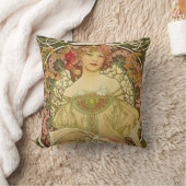 アルフォンスミュシャシャンパン クッション (ブランケット)