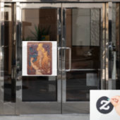 アルフォンスミュシャジョブアールヌーボー女性 ウィンドウサイン (オフィスドア)