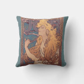 アルフォンスミュシャジョブアールヌーボー女性 クッション (裏面)