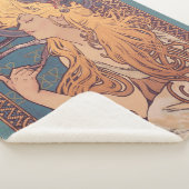 アルフォンスミュシャジョブアールヌーボー女性 シェルパブランケット (3/4)