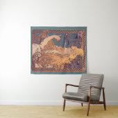 アルフォンスミュシャジョブアールヌーボー女性 タペストリー (インサイチュ(横))