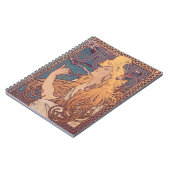 アルフォンスミュシャジョブアールヌーボー女性 ノートブック (左側)