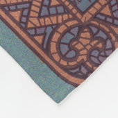 アルフォンスミュシャジョブアールヌーボー女性 フリースブランケット (角)