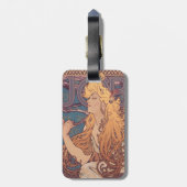 アルフォンスミュシャジョブアールヌーボー女性 ラゲッジタグ (裏面縦)