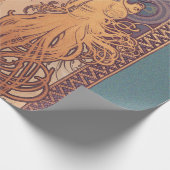 アルフォンスミュシャジョブアールヌーボー女性 ラッピングペーパー (角)