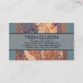 アルフォンスミュシャジョブアールヌーボー女性 名刺 (裏面)