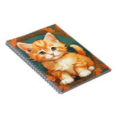 アルフォンスミュシャスタイルオレンジキャット ノートブック (右側)