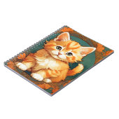 アルフォンスミュシャスタイルオレンジキャット ノートブック (左側)