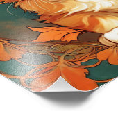 アルフォンスミュシャスタイルオレンジキャット フォトプリント            (角)