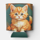 アルフォンスミュシャスタイルオレンジキャット 缶クーラー (裏面)