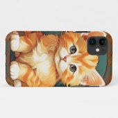 アルフォンスミュシャスタイルオレンジキャット Case-Mate iPhoneケース (裏面(横))