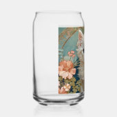 アルフォンスミュシャスタイルホワイトキャット ガラス缶 (右)