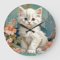 アルフォンスミュシャスタイルホワイトキャット