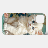 アルフォンスミュシャスタイルホワイトキャット Case-Mate iPhoneケース (裏面 (横))