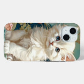 アルフォンスミュシャスタイルホワイトキャット Case-Mate iPhoneケース (裏面 (横))