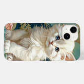 アルフォンスミュシャスタイルホワイトキャット Case-Mate iPhoneケース (裏面 (横))